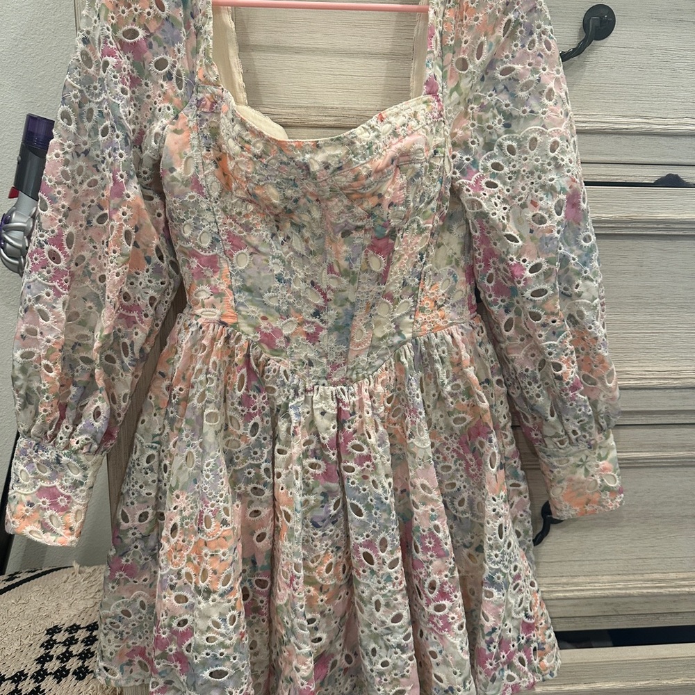 Bardot Lila flounce dress
